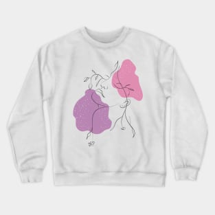 Lady Floral Abstract Sketch | Positivity Crewneck Sweatshirt